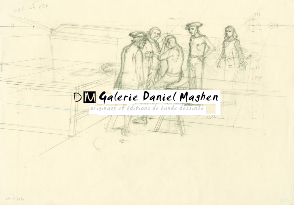 Crayonné original - Patrice Pellerin - Mine de plomb sur papier - 2659