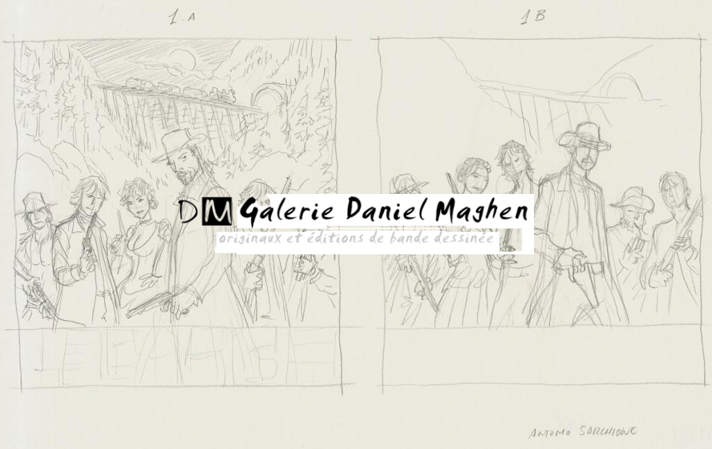 Crayonné original - Antonio Sarchione - Mine de plomb sur papier - 2615