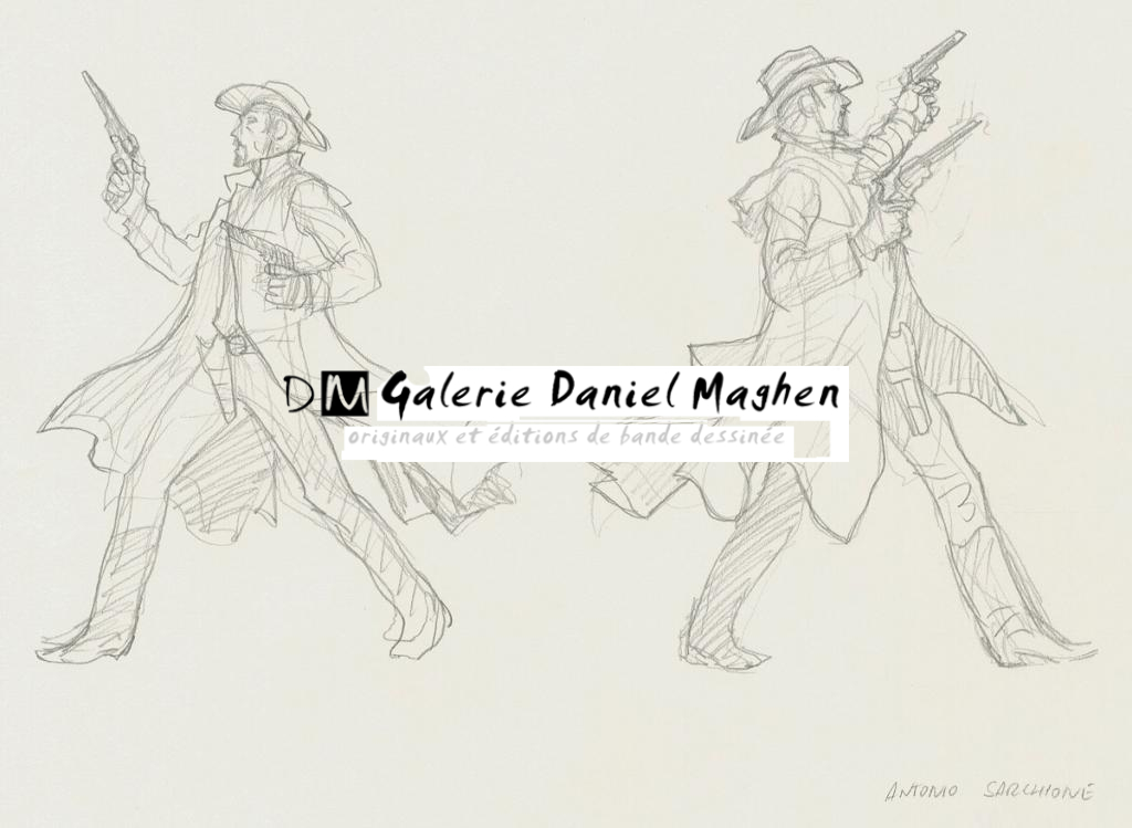 Crayonné original - Antonio Sarchione - Mine de plomb sur papier - 2641