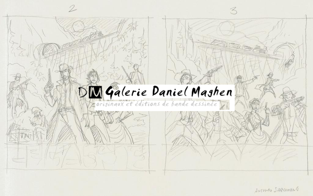 Crayonné original - Antonio Sarchione - Mine de plomb sur papier - 2640