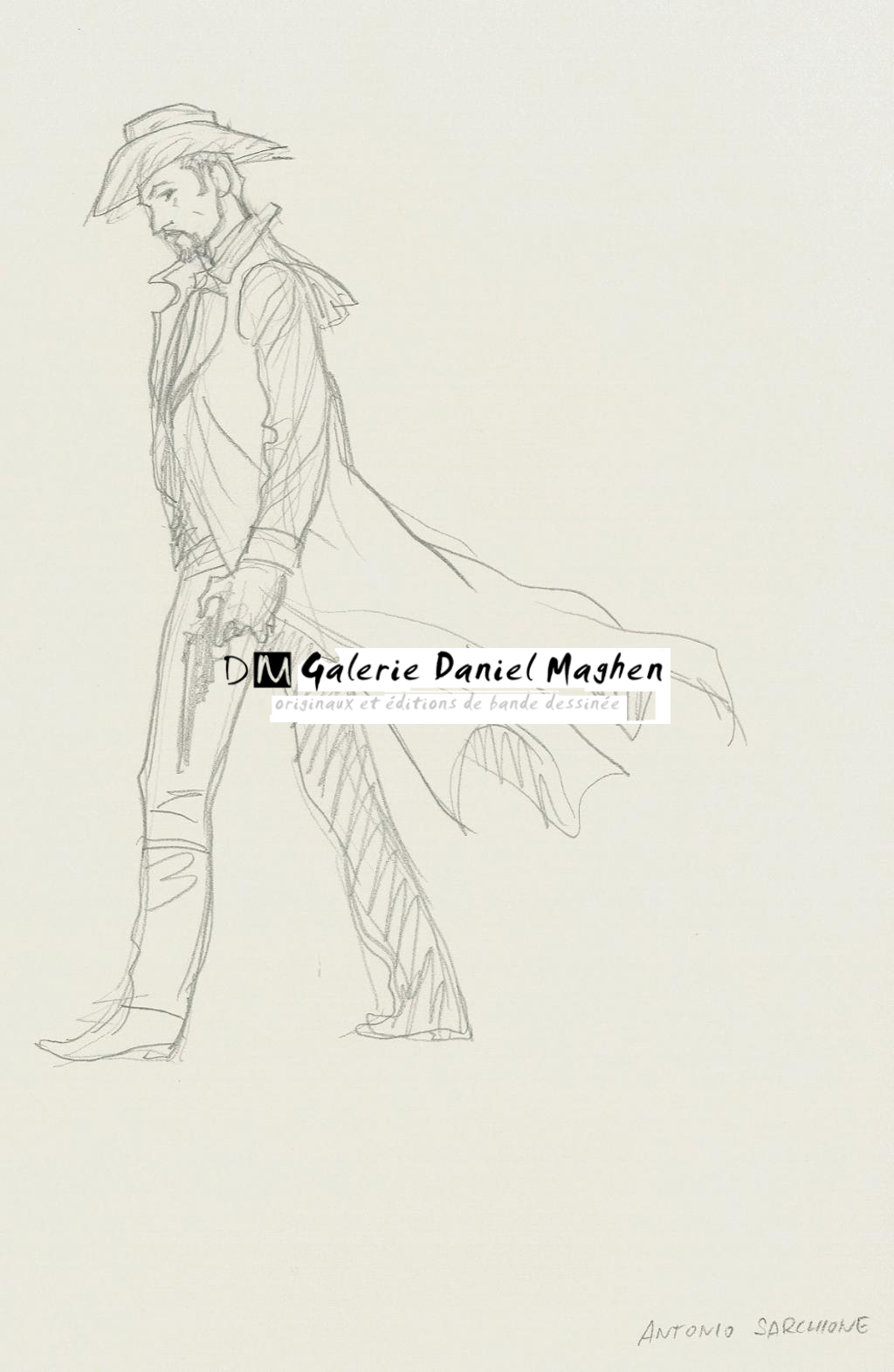 Crayonné original - Antonio Sarchione - Mine de plomb sur papier - 2618