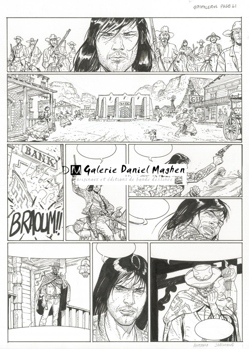 Planche originale - Antonio Sarchione - Encre de Chine - 2637