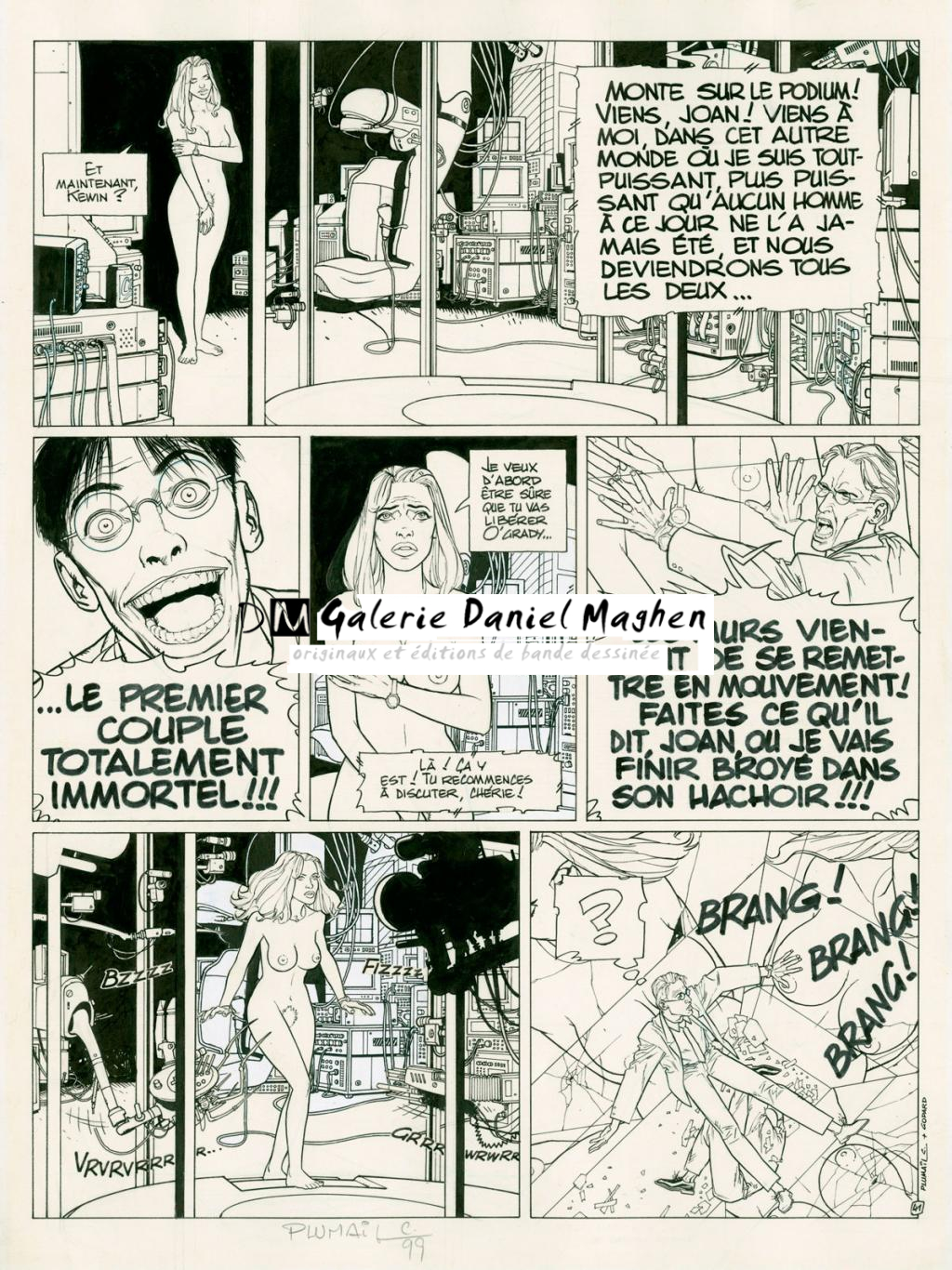 Planche originale (rustines) - Claude Plumail - Encre de Chine sur papier - 2676