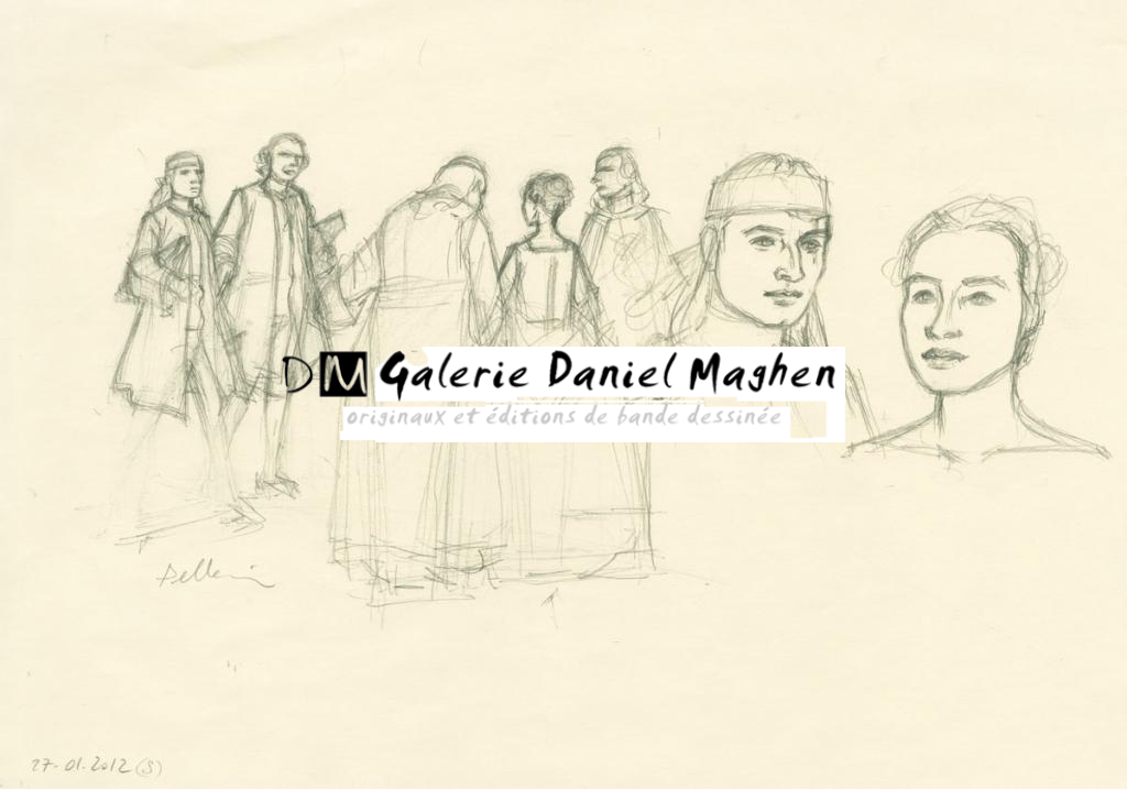 Crayonné original - Patrice Pellerin - Mine de plomb sur papier - 2654