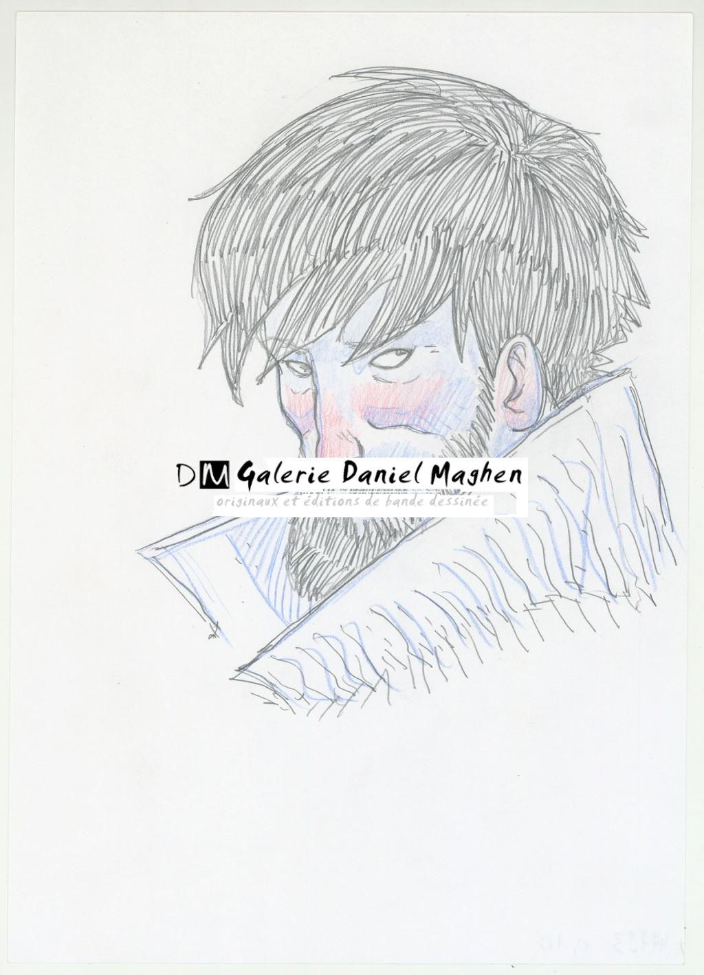 Crayonné original - Antoine Carrion - Mine de plomb et crayon de couleur - 3808