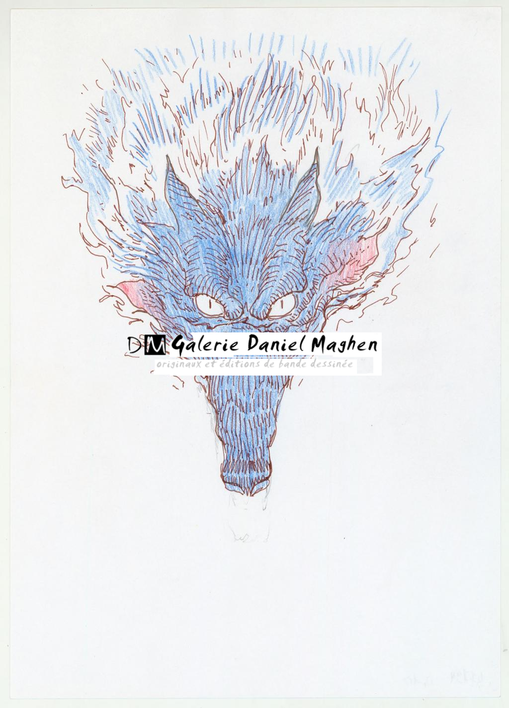 Crayonné original - Antoine Carrion - Mine de plomb et crayon de couleur - 3803