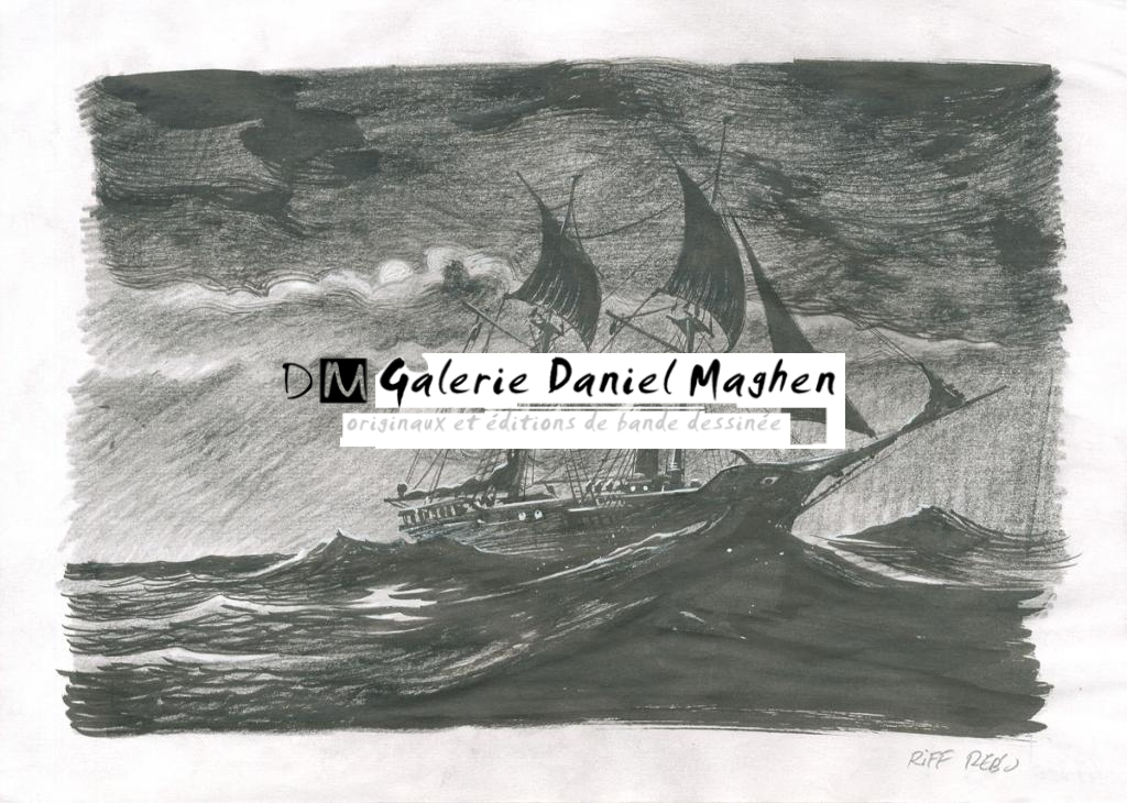 Etude - Riff Reb's - Encre de Chine, pastel, acrylique sur papier - 6313