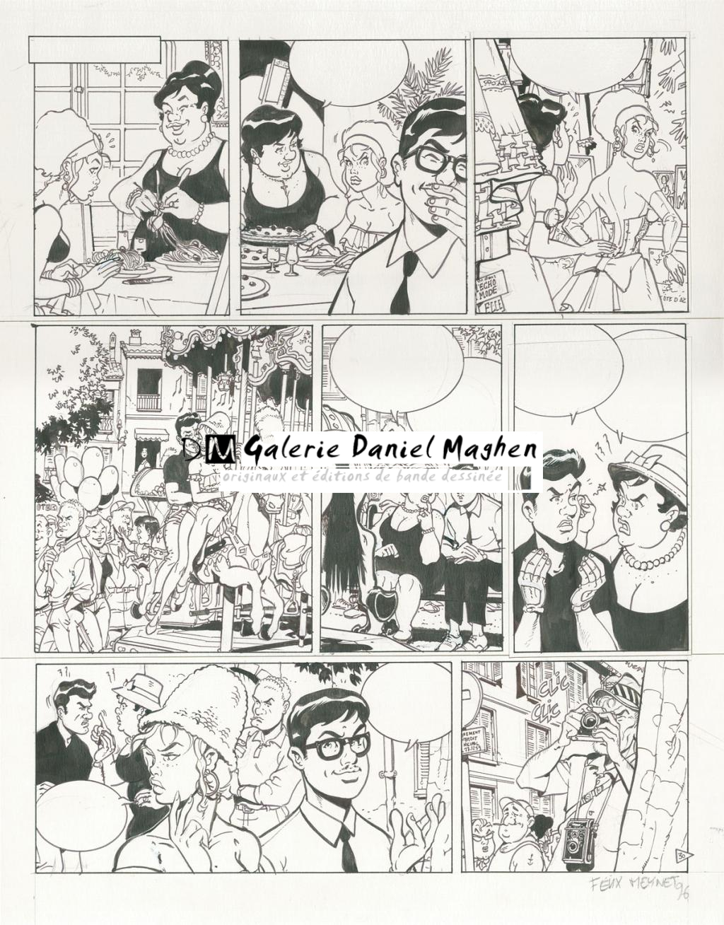 Planche originale (correcteur blanc) - Félix Meynet - Encre de Chine et feutre sur papier - 2681