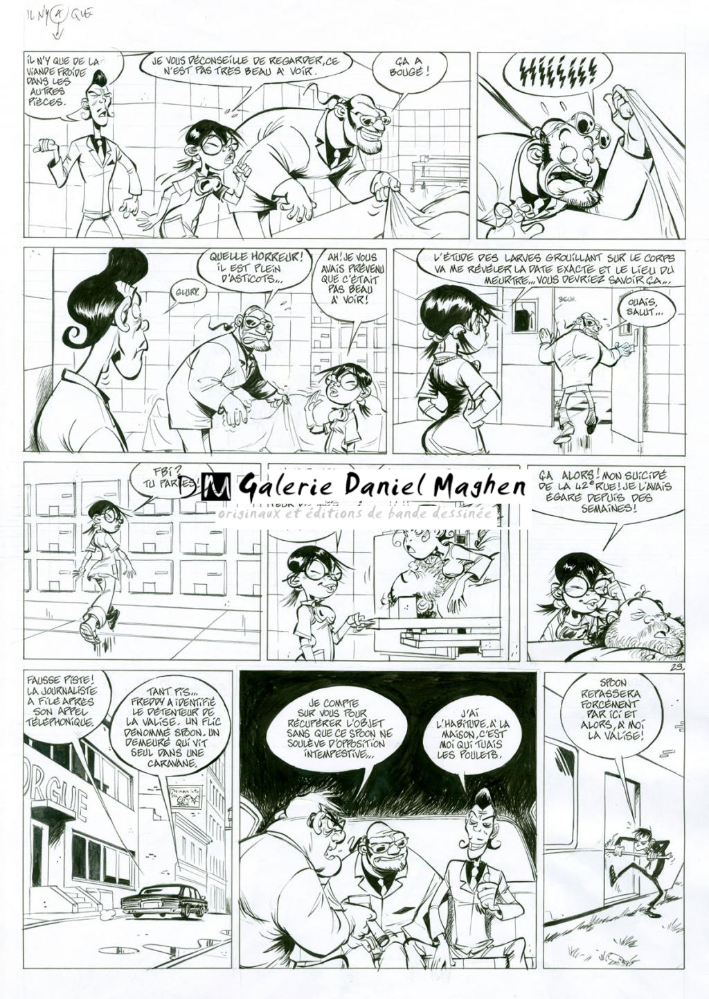 Planche originale (une rustine) - Simon Leturgie - Encre de Chine sur papier - 2699