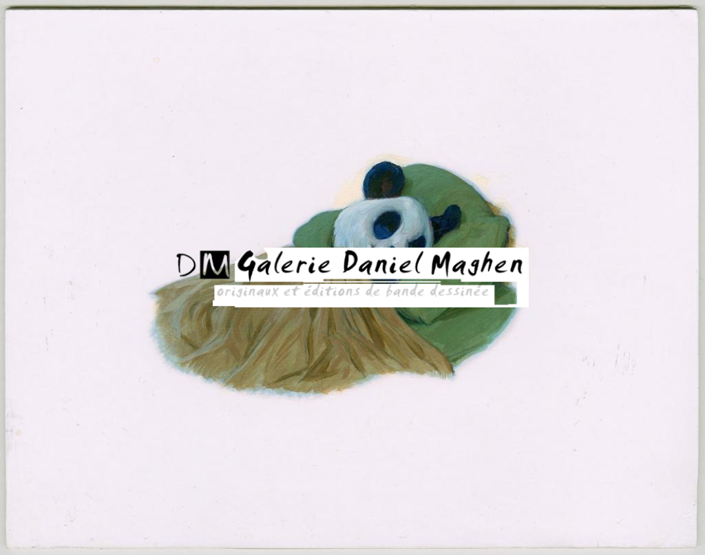 Illustration originale planche 32 - texte de Neil Geiman - publié en France chez Albin Michel - Adam Rex - Huile - 3010