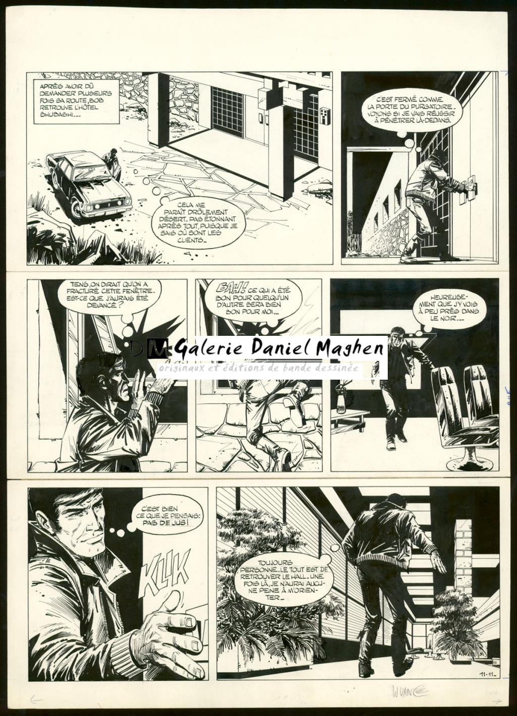 Planche originale n°11 - William Vance - Encre de Chine sur papier - 4443