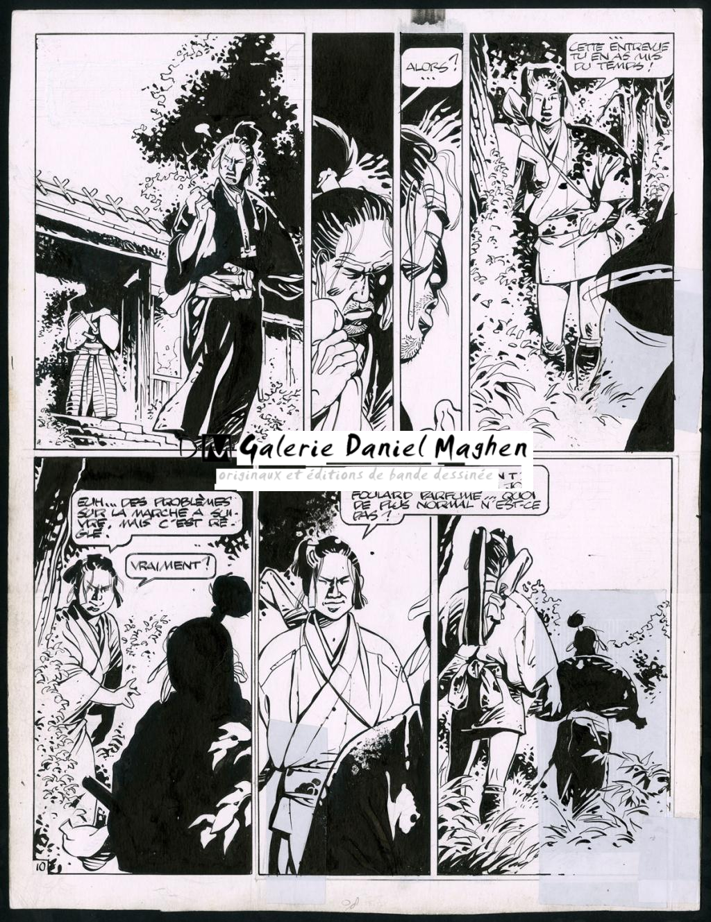 Planche originale (trace de correcteur blanc et rustines) - Marc Michetz - Encre de Chine sur papier - 3825