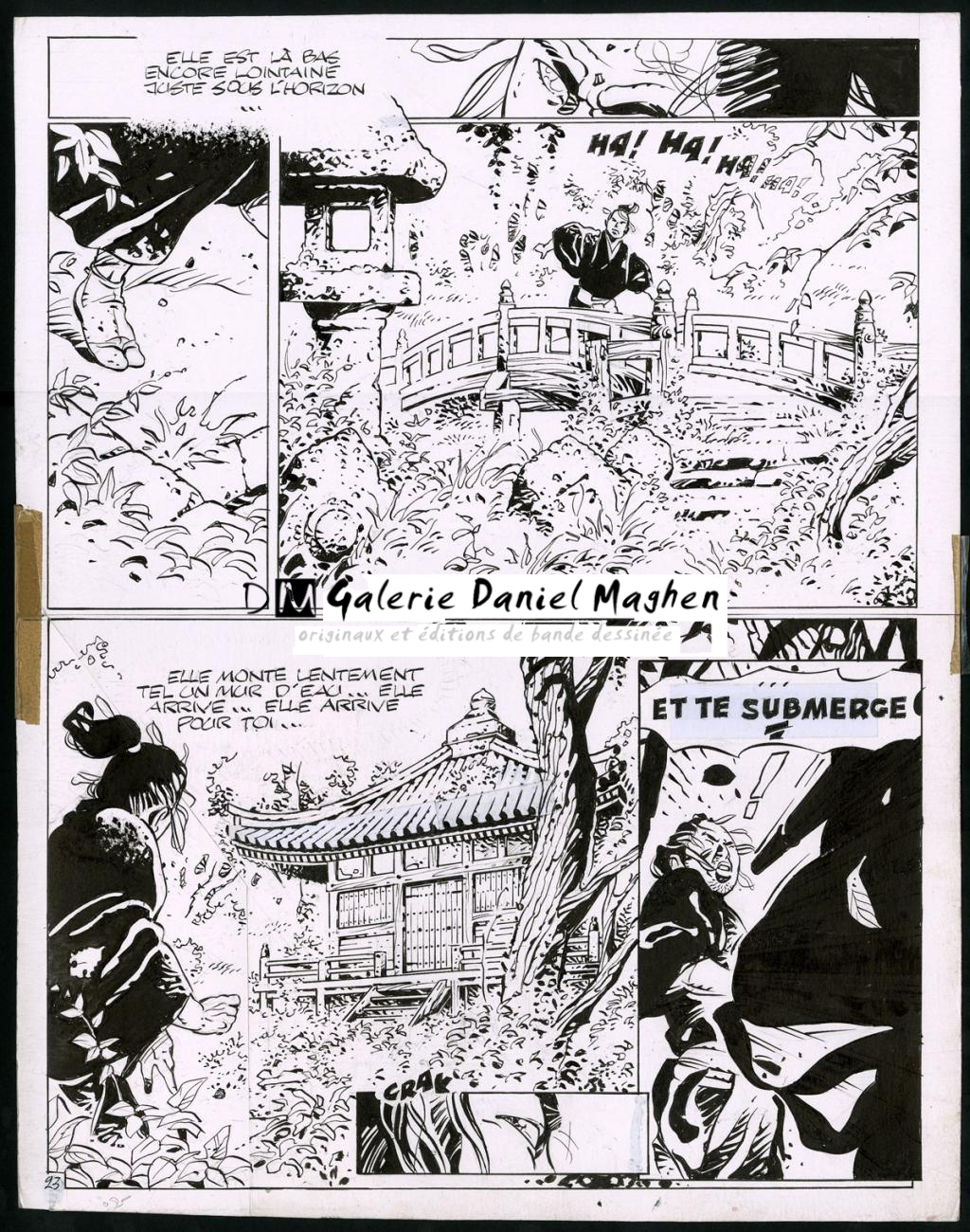 Planche originale + bleu de mise en couleur - Marc Michetz - Encre de Chine sur papier - 3836