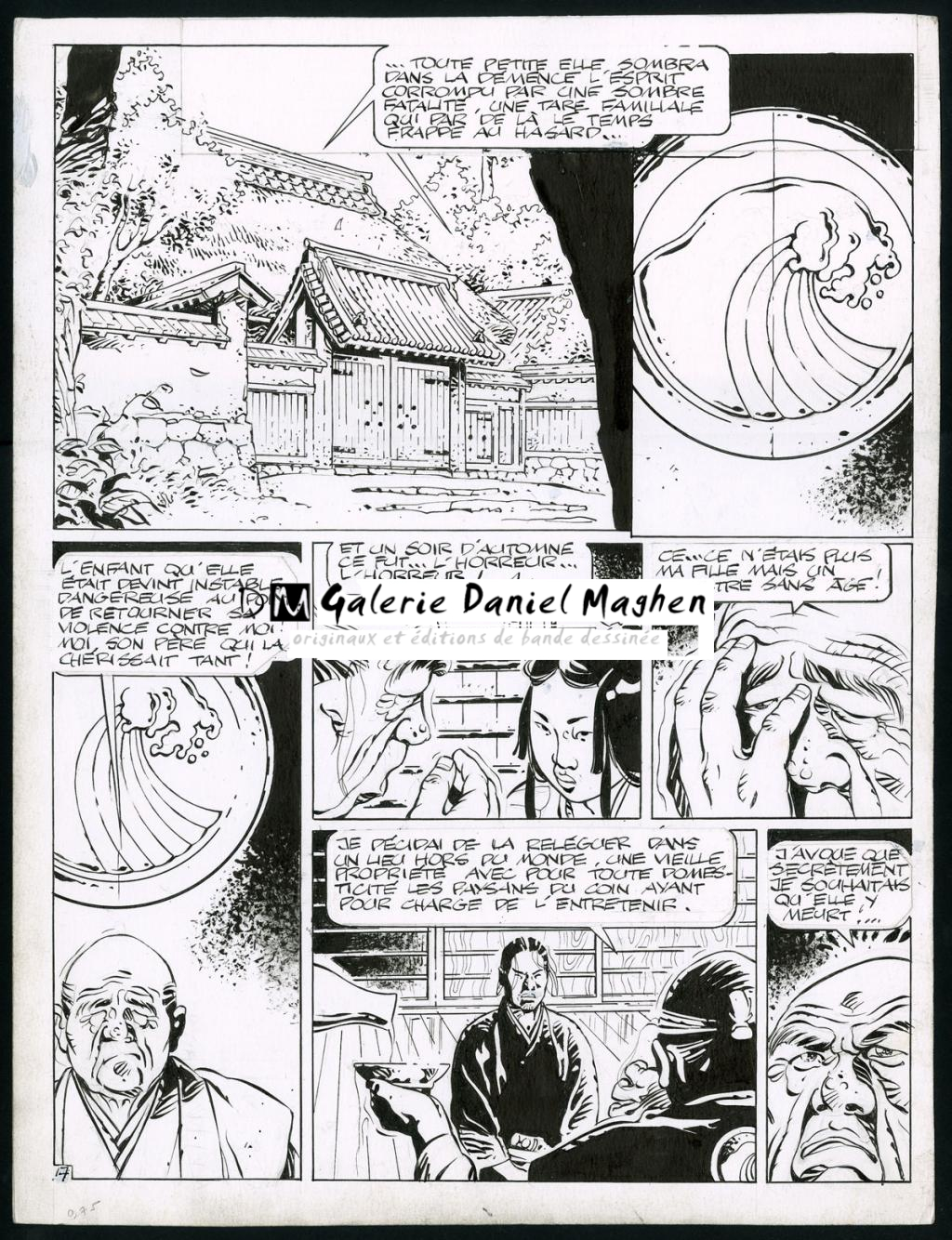 Planche originale + bleu de mise en couleur - Marc Michetz - Encre de Chine sur papier - 3837