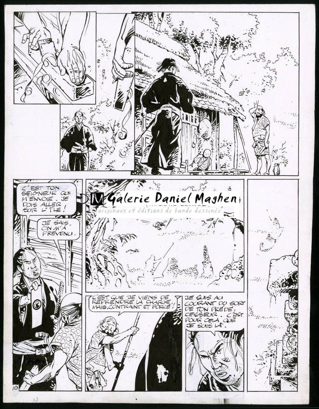 Planche originale + bleu de mise en couleur - Marc Michetz - Encre de Chine sur papier - 3838