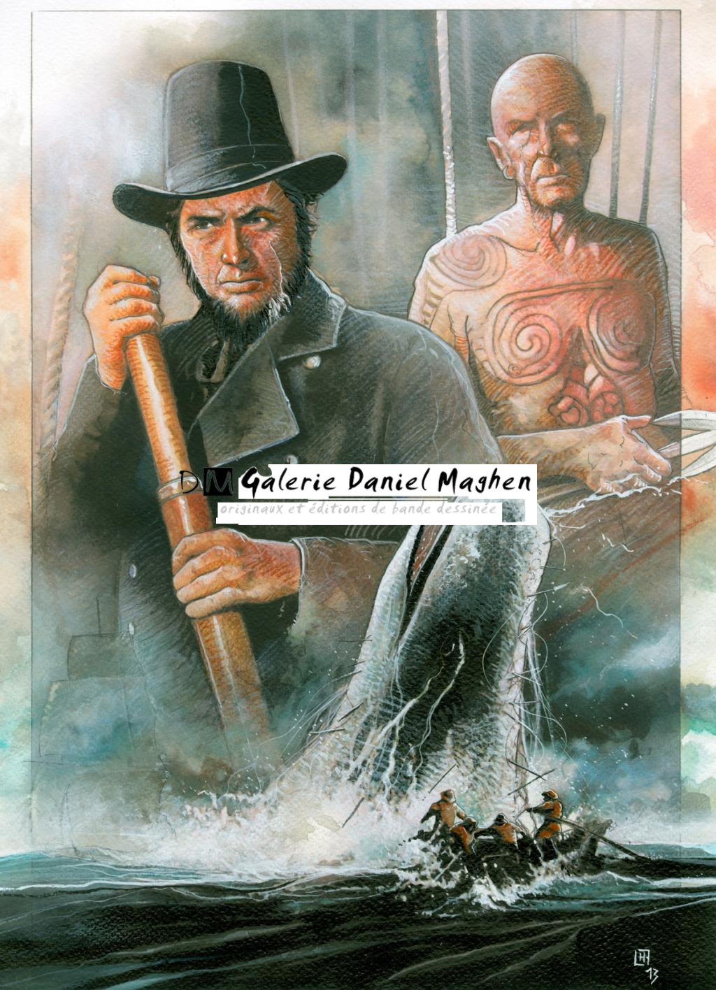 Fabrice Le Hénanff :
Moby Dick, de John Huston (1956) - The Movie Show - Technique mixte sur papier - 2727