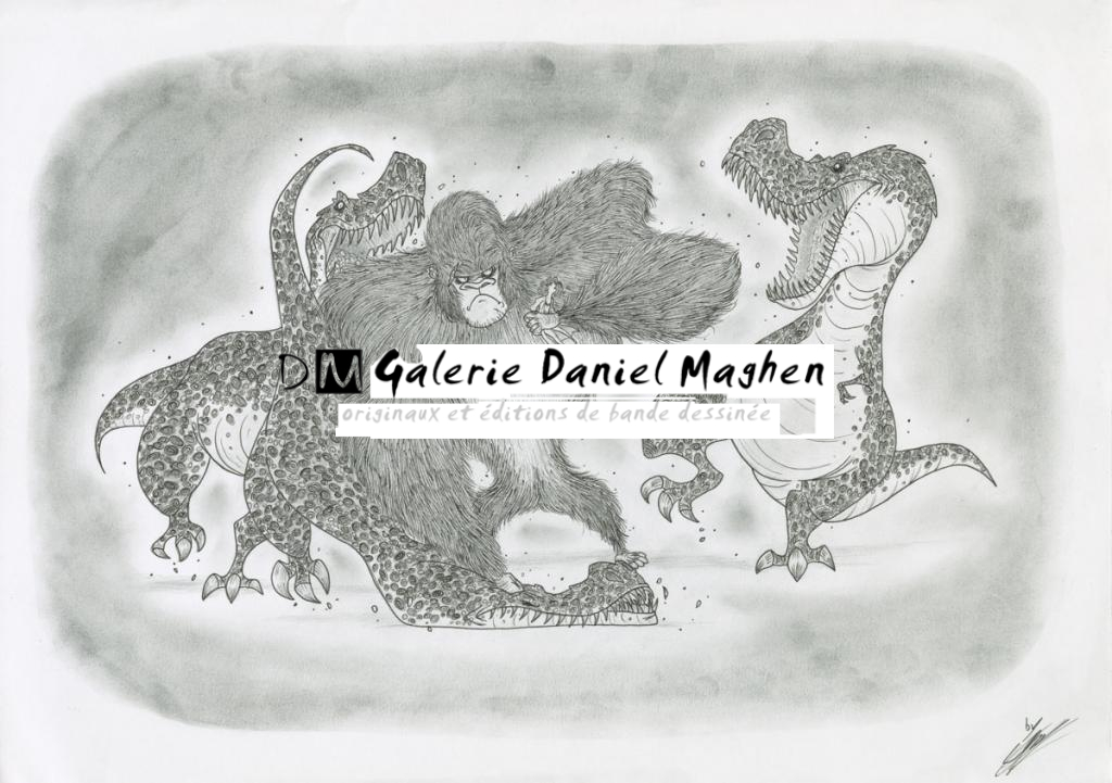 Olivier Silven :
King Kong (1933) - The Movie Show - Feutre indélébile, fusain et mine de plomb - 2739