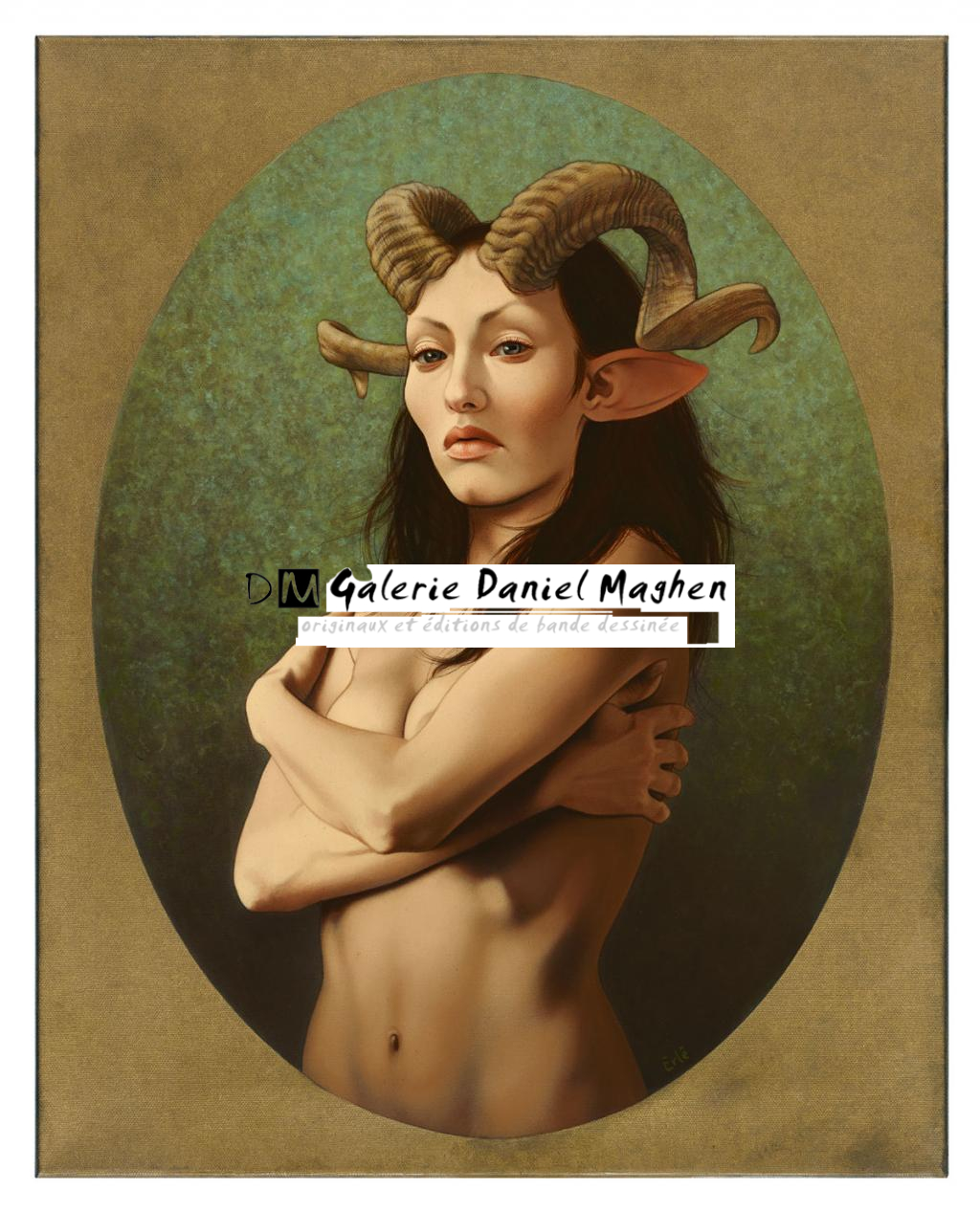 Illustration originale, hommage au film :
Le Labyrinthe de Pan, de Guillermo del Toro (2006) - Erlé Ferronnière - Acrylique - 2743