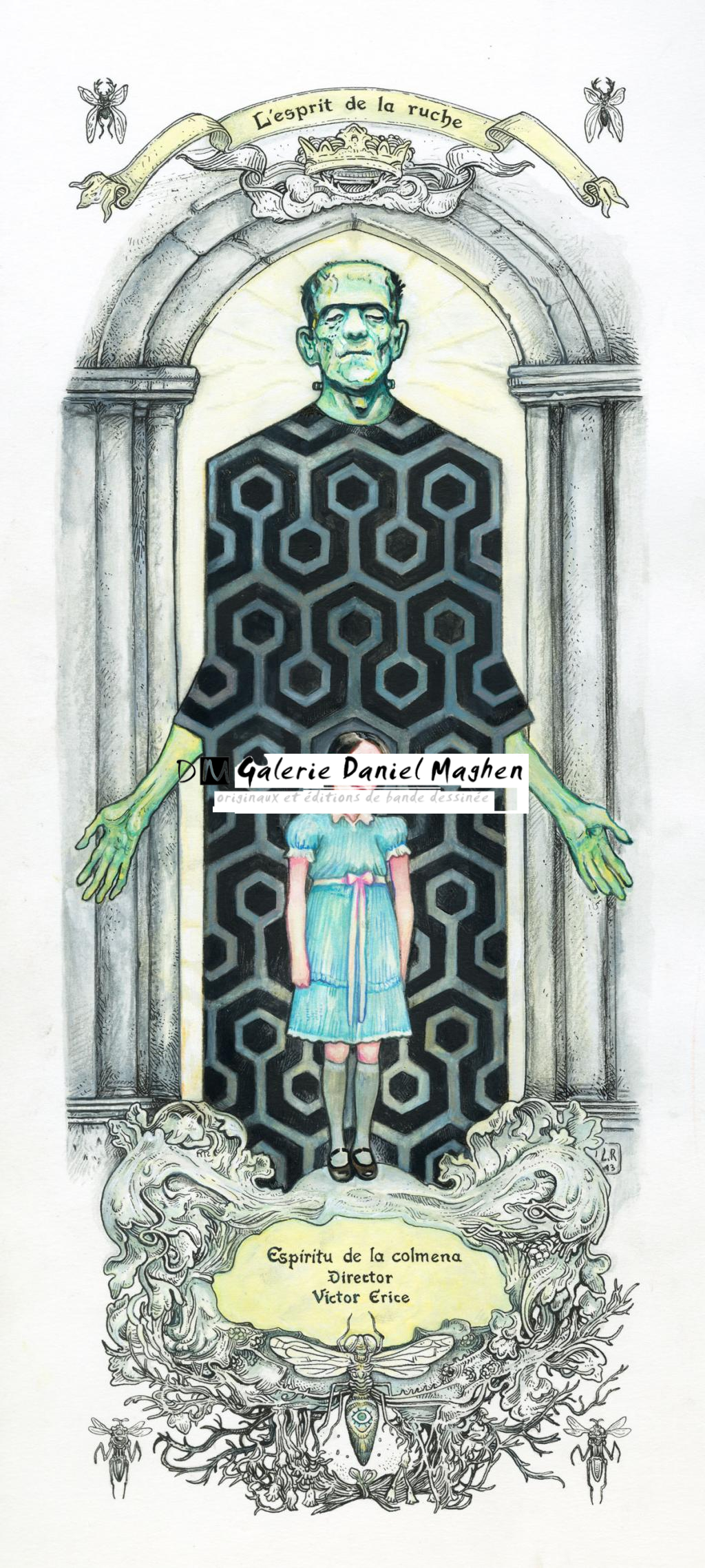 Lionel Richerand : 
L'esprit de la ruche, de Víctor Erice (1973) - The Movie Show - Encre de Chine et encre de couleur sur papier - 2745