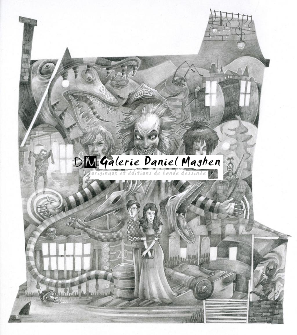 Beetlejuice, de Tim Burton (1988) - Ludovic Chesnot - Mine de plomb sur papier - 2755