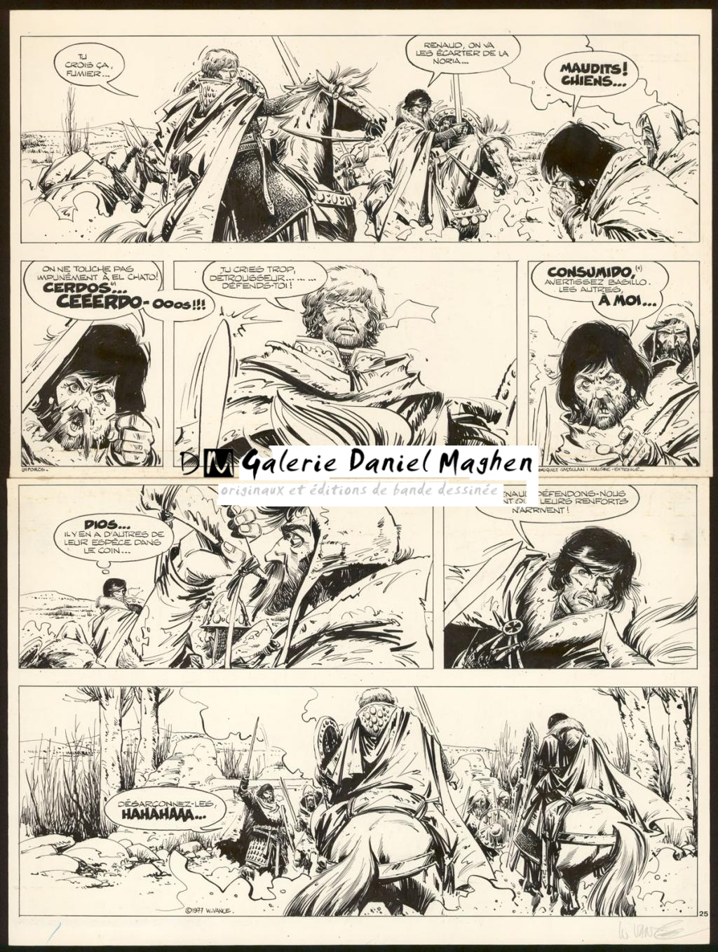 Planche originale n°25  - Version Femme d'Aujourd'hui - William Vance - Encre de Chine sur papier - 4445