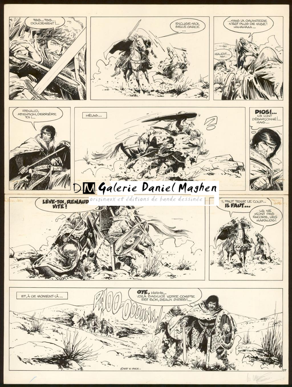 Planche originale n°27 - Version Femme d'Aujourd'hui - William Vance - Encre de Chine sur papier - 4446