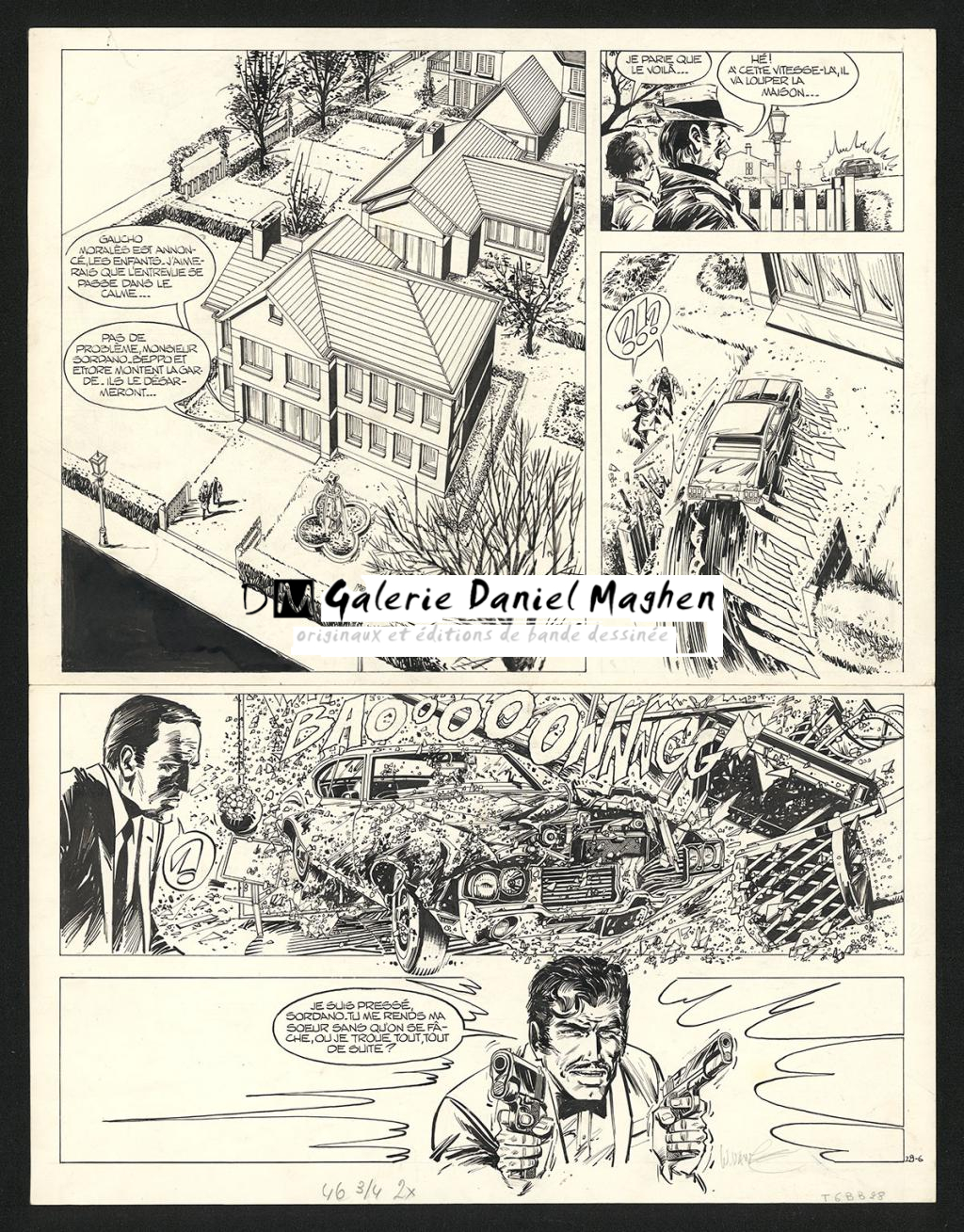 Planche originale n°28 - William Vance - Encre de Chine sur papier - 5508