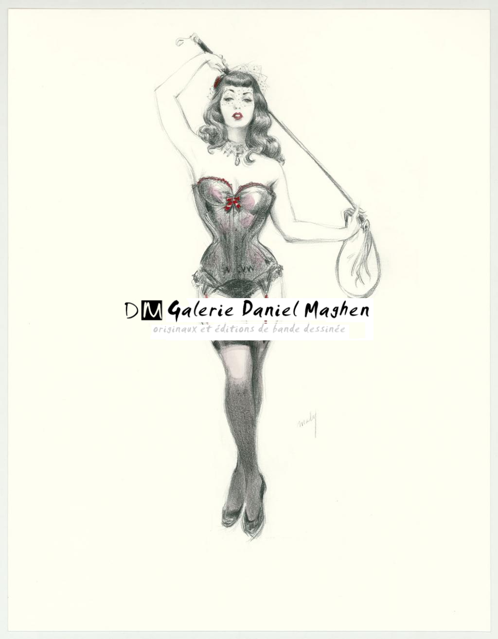 Illustration originale intitulée "Watch out Bettie - Maly Siri - Aquarelle et mine de plomb sur papier - 3155