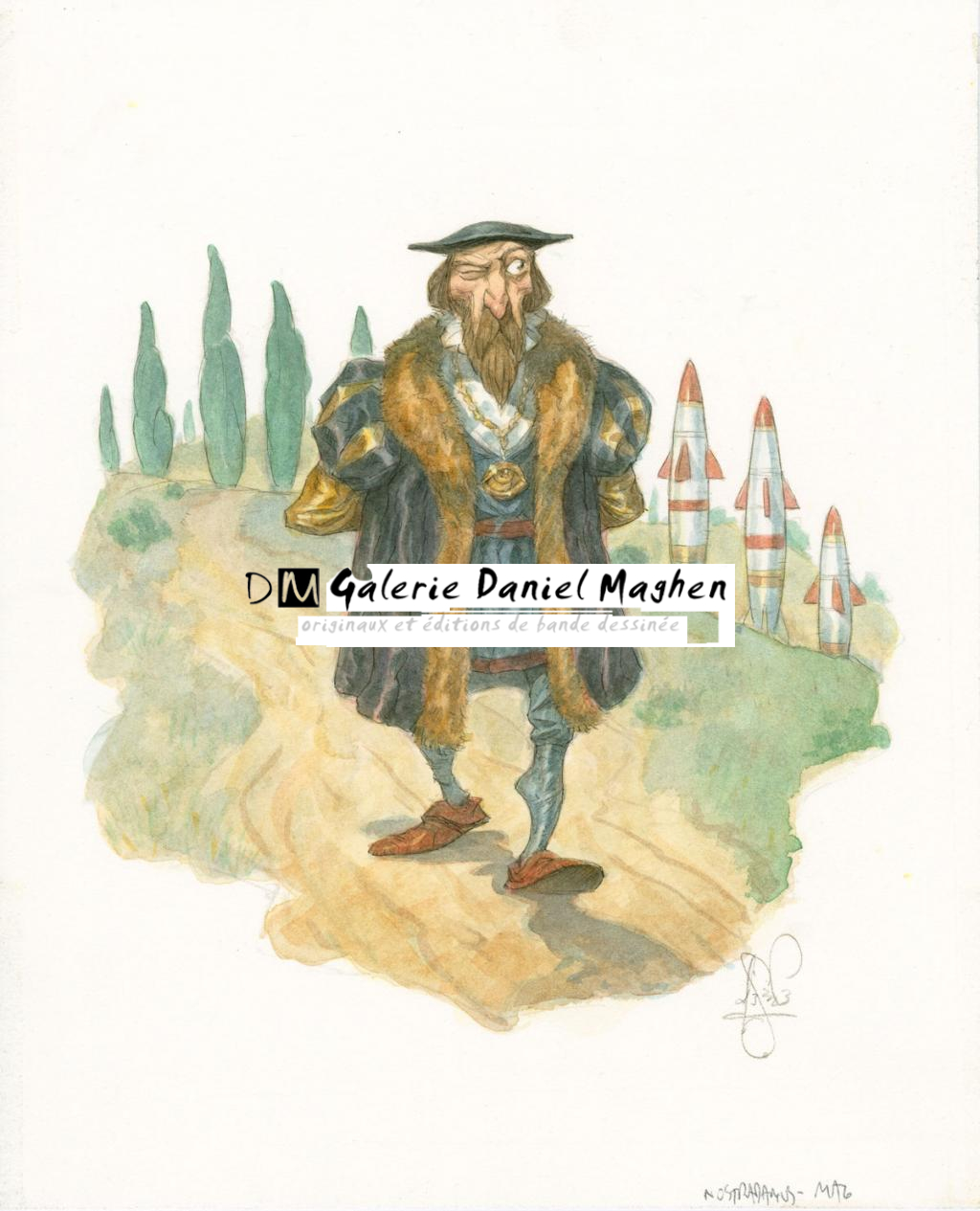 Illustration originale - Peter de Sève - Aquarelle et encre de Chine sur papier - 2756