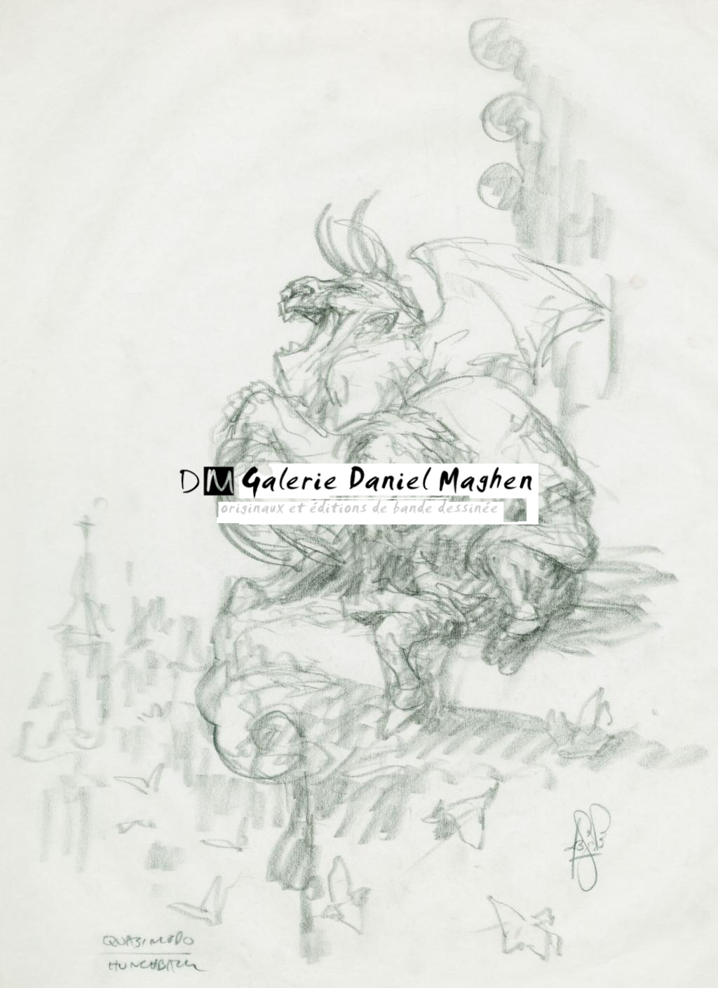 rechercher pour le long métrage Disney pour "le bossu de notre Dame - Peter de Sève - Mine de plomb sur papier - 2757