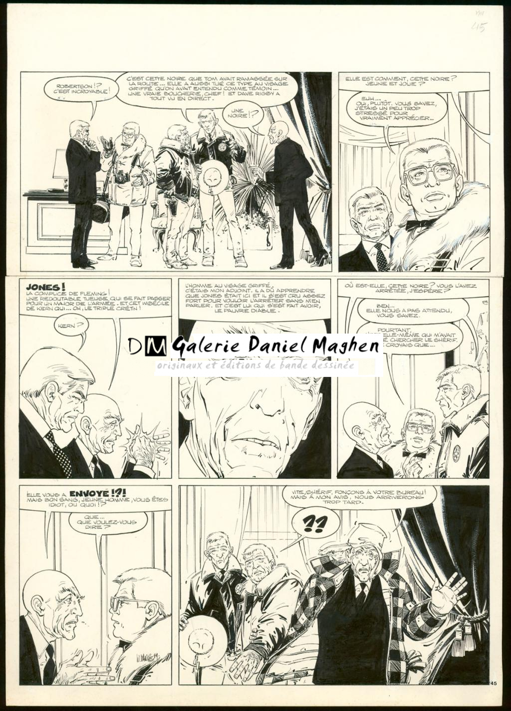 Planche originale n°45 - William Vance - Encre de Chine sur papier - 4456