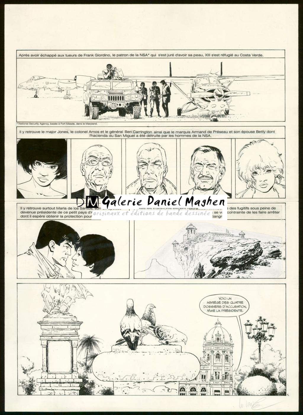 Planche originale n°1 - William Vance - Encre de Chine sur papier - 4457