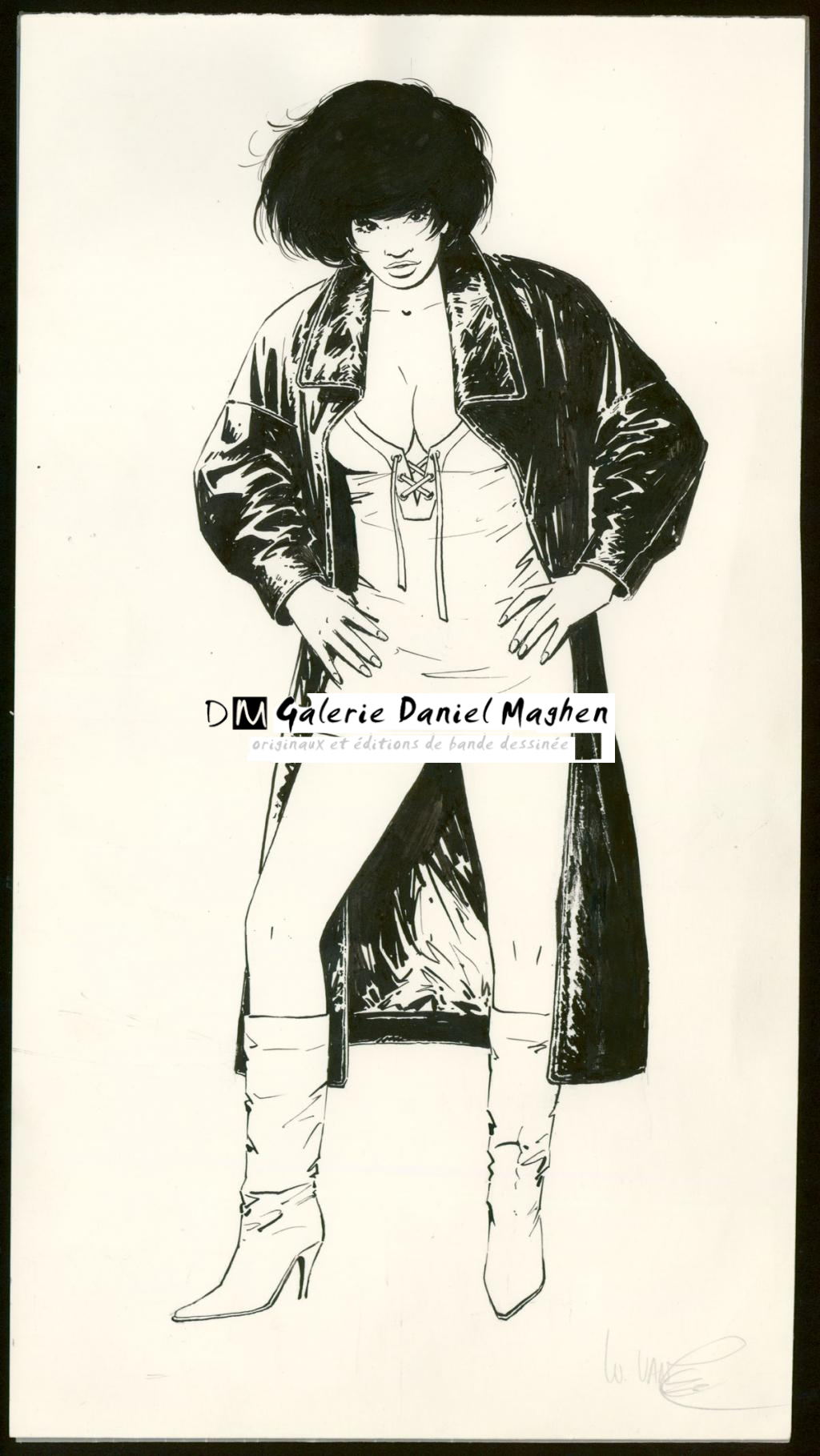 Jones, illustration originale - William Vance - Encre de Chine sur papier - 4458