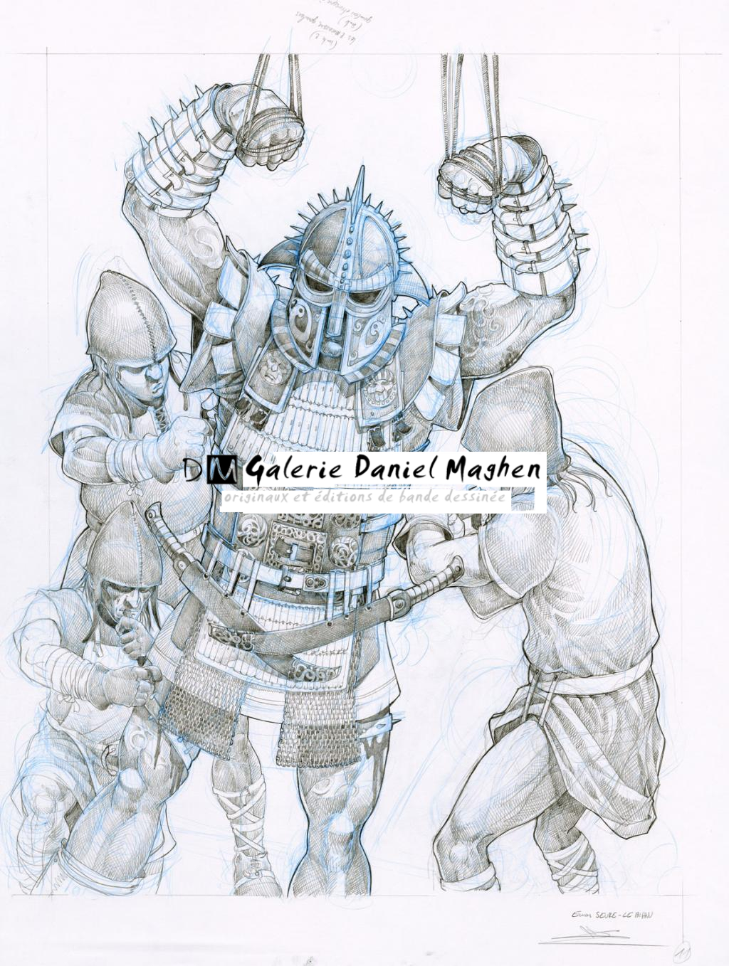 Planche crayonnée - Erwan Seure-Le Bihan - Mine de plomb et crayon de couleur - 2834