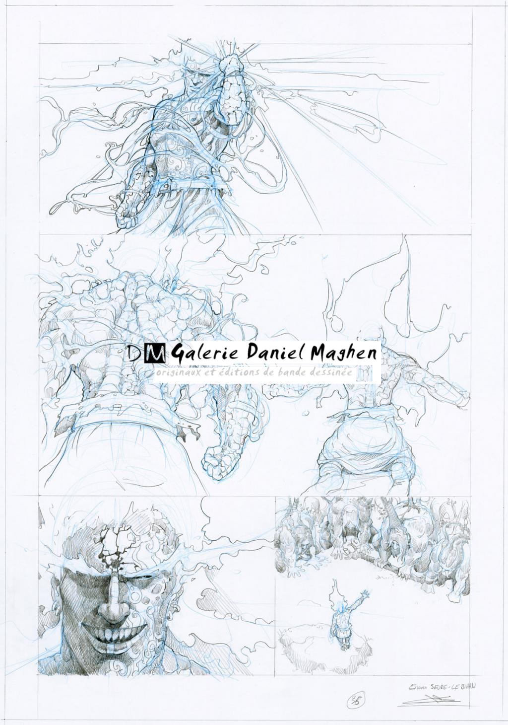 Planche crayonnée - Erwan Seure-Le Bihan - Mine de plomb et crayon de couleur - 2838