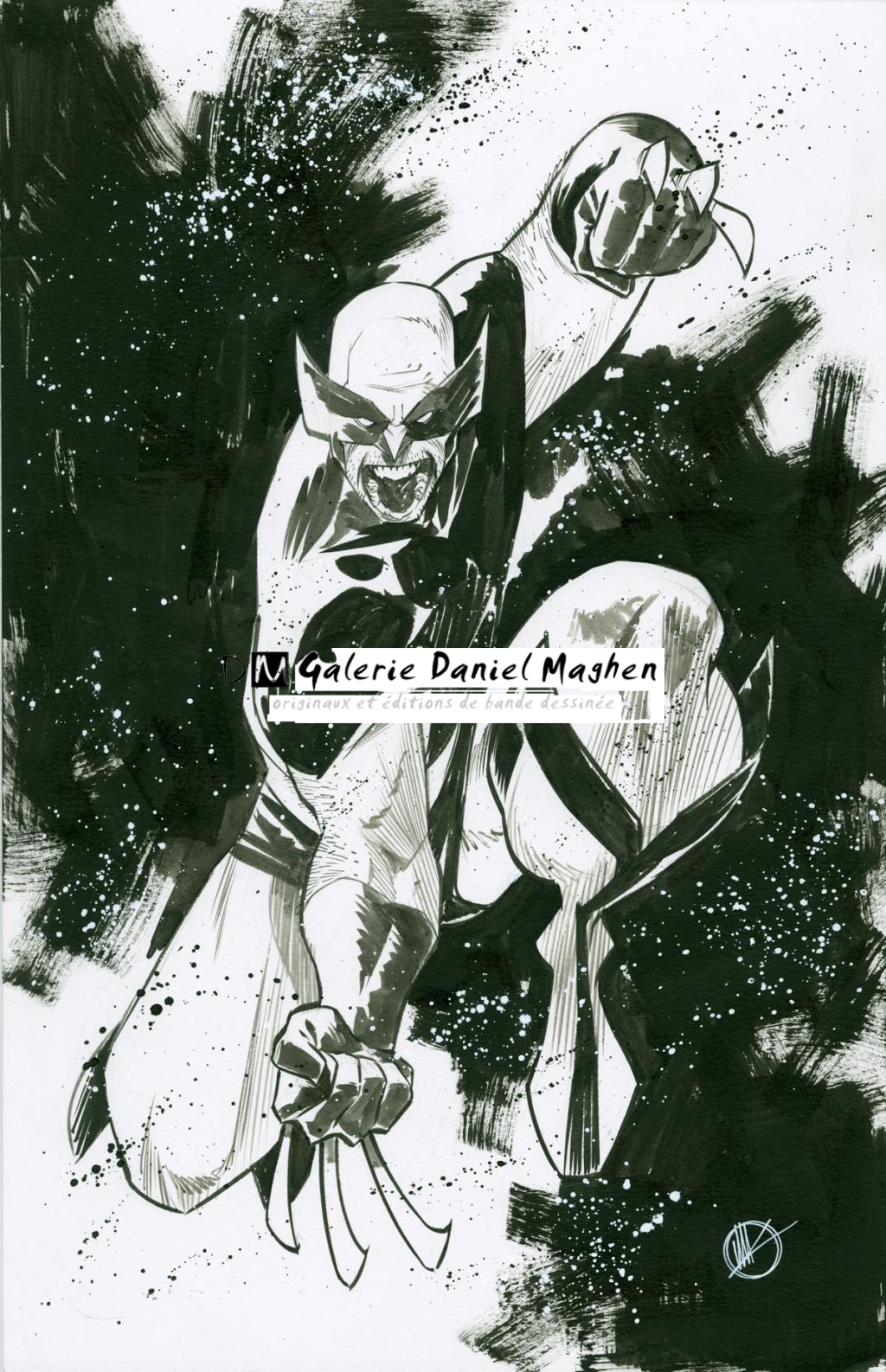Illustration originale - Wolverine - Matteo Scalera - Encre de Chine sur papier - 3007