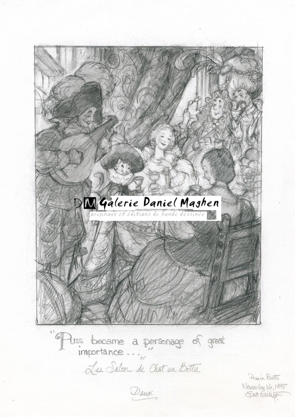 Puss in Boots - Puss became a personage of great importance - Scott Gustafson - Mine de plomb sur papier - 2795