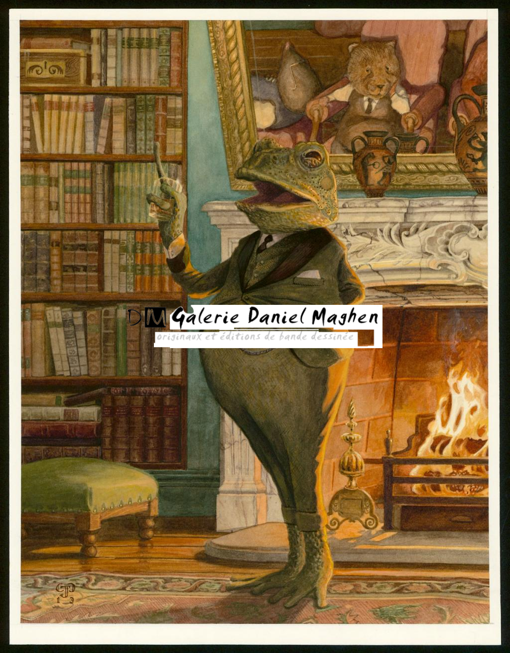 Illustration originale, "The Orator - Christopher Dunn - Aquarelle sur papier - 3367