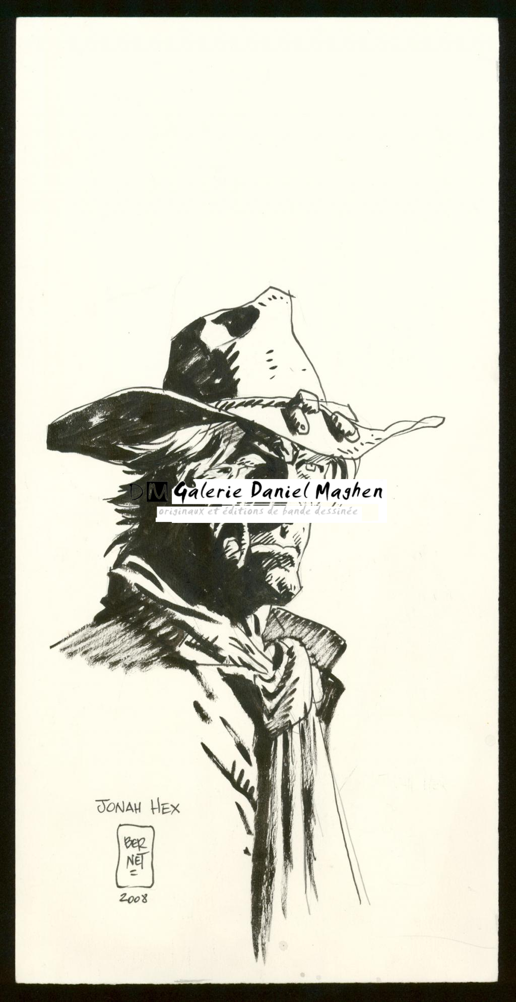Illustration originale - Jonah Hex - Jordi Bernet - Encre de Chine et mine de plomb sur papier - 5565