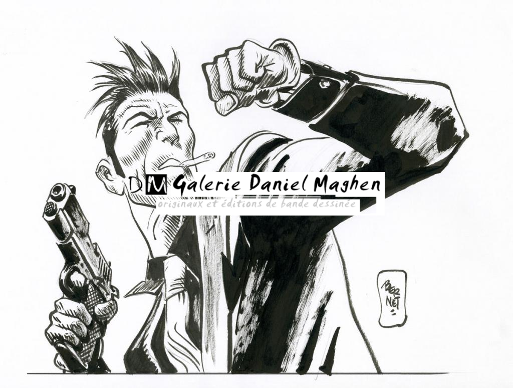 Illustration originale - Jordi Bernet - Encre de Chine et mine de plomb sur papier - 3996