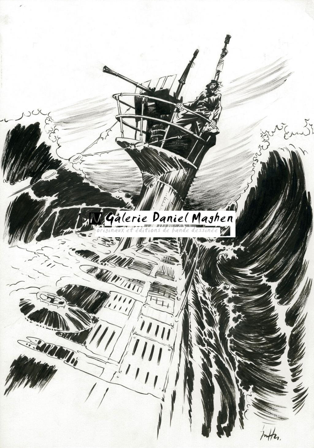 Illustration originale - Recherche et illustration finale - Javier Hernández - Encre de Chine et crayon bleu sur papier - 4027