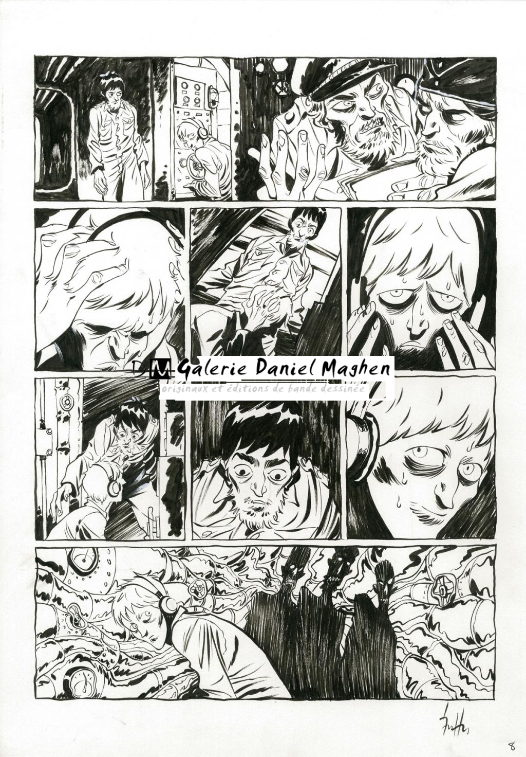 Planche originale - Crayonné et planche finale - Javier Hernández - Mine de plomb, crayon bleu et encre de Chine - 4030