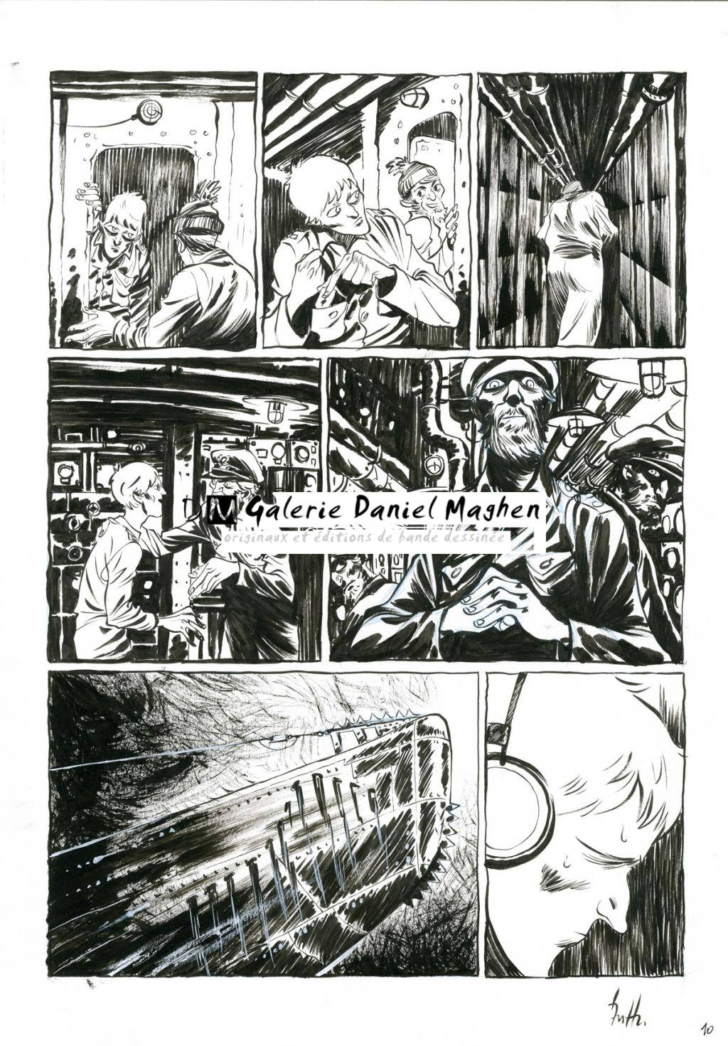 Planche originale - Crayonné et planche finale - Javier Hernández - Mine de plomb, crayon bleu et encre de Chine - 4031