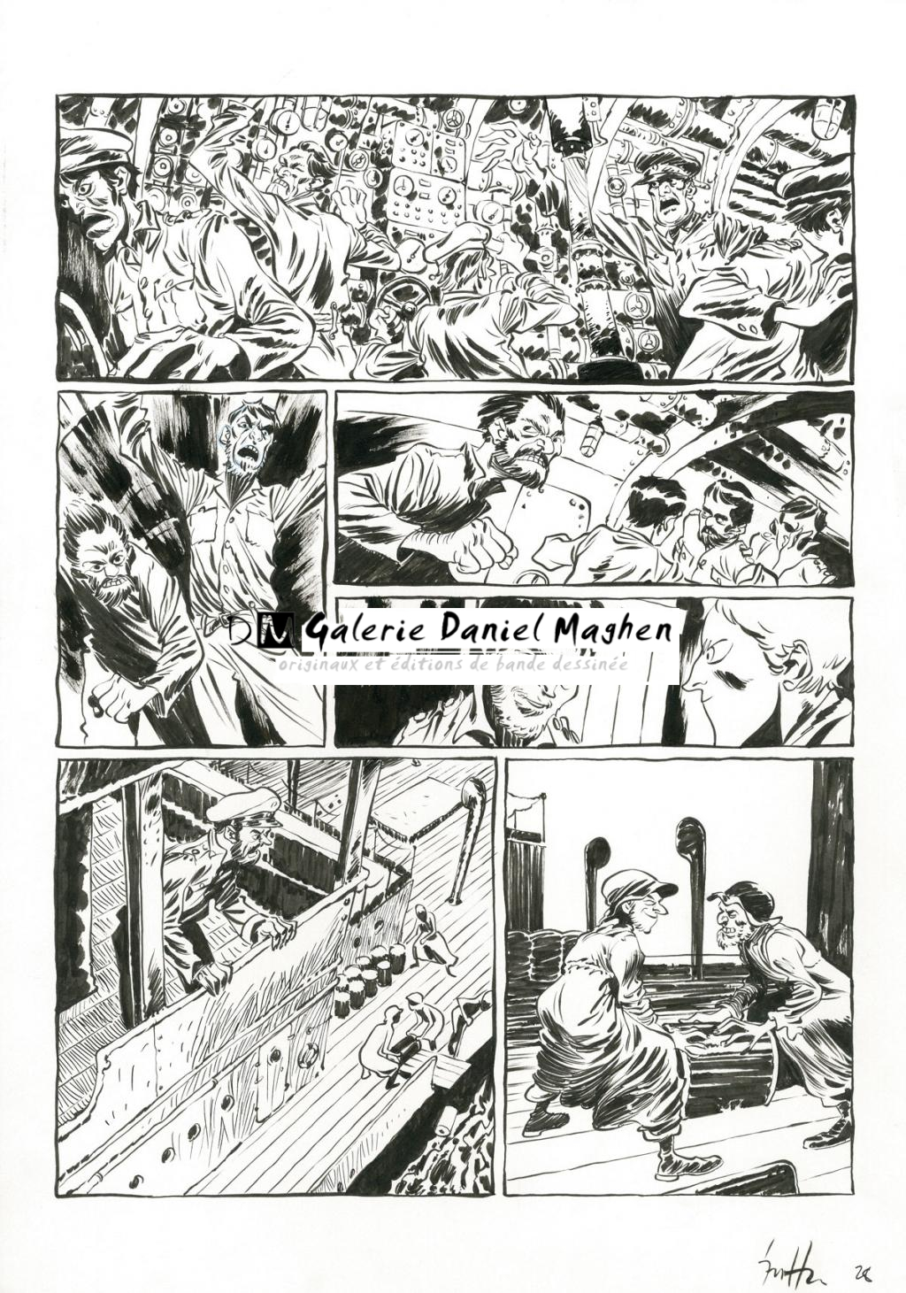 Planche originale - Crayonné, planche finale et case - Javier Hernández - Mine de plomb, crayon bleu et encre de Chine - 4037