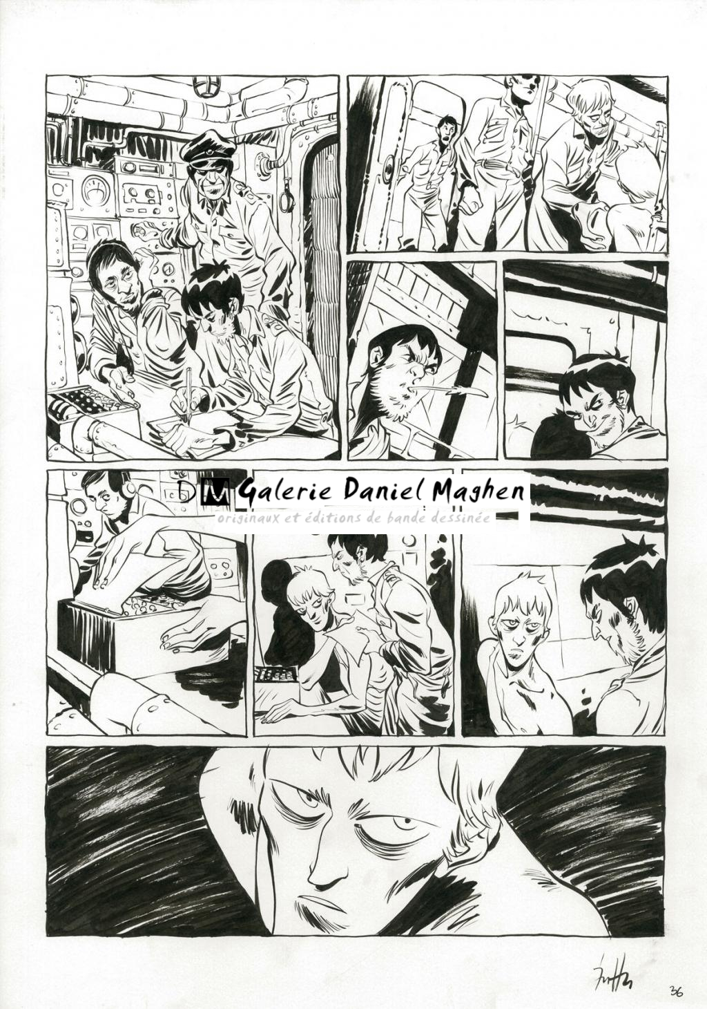 Planche originale - Crayonné et planche finale - Javier Hernández - Mine de plomb, crayon bleu et encre de Chine - 4038