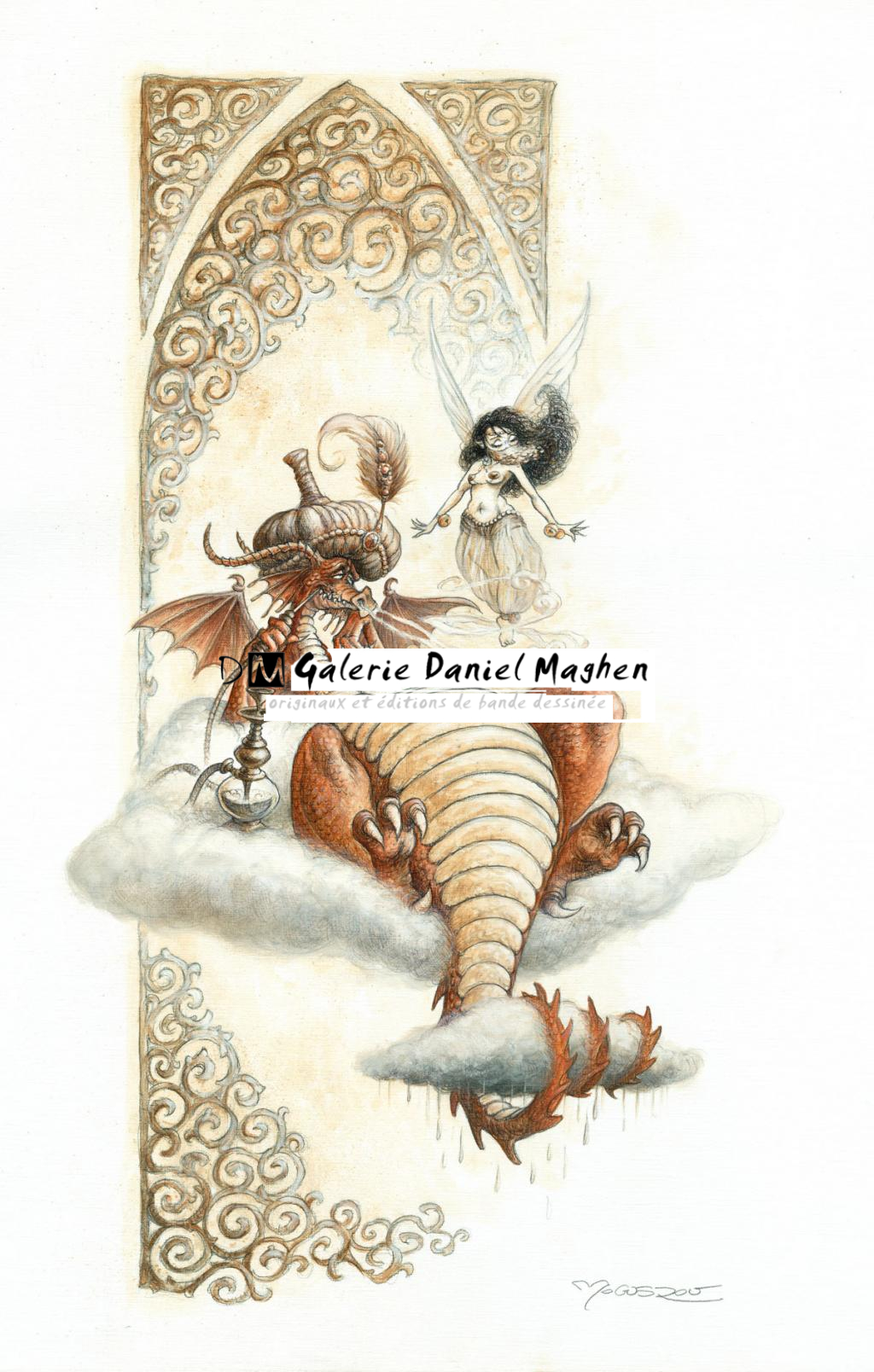 Illustration originale - Pascal Moguérou - Stylo, gouache et encre de couleur - 2815