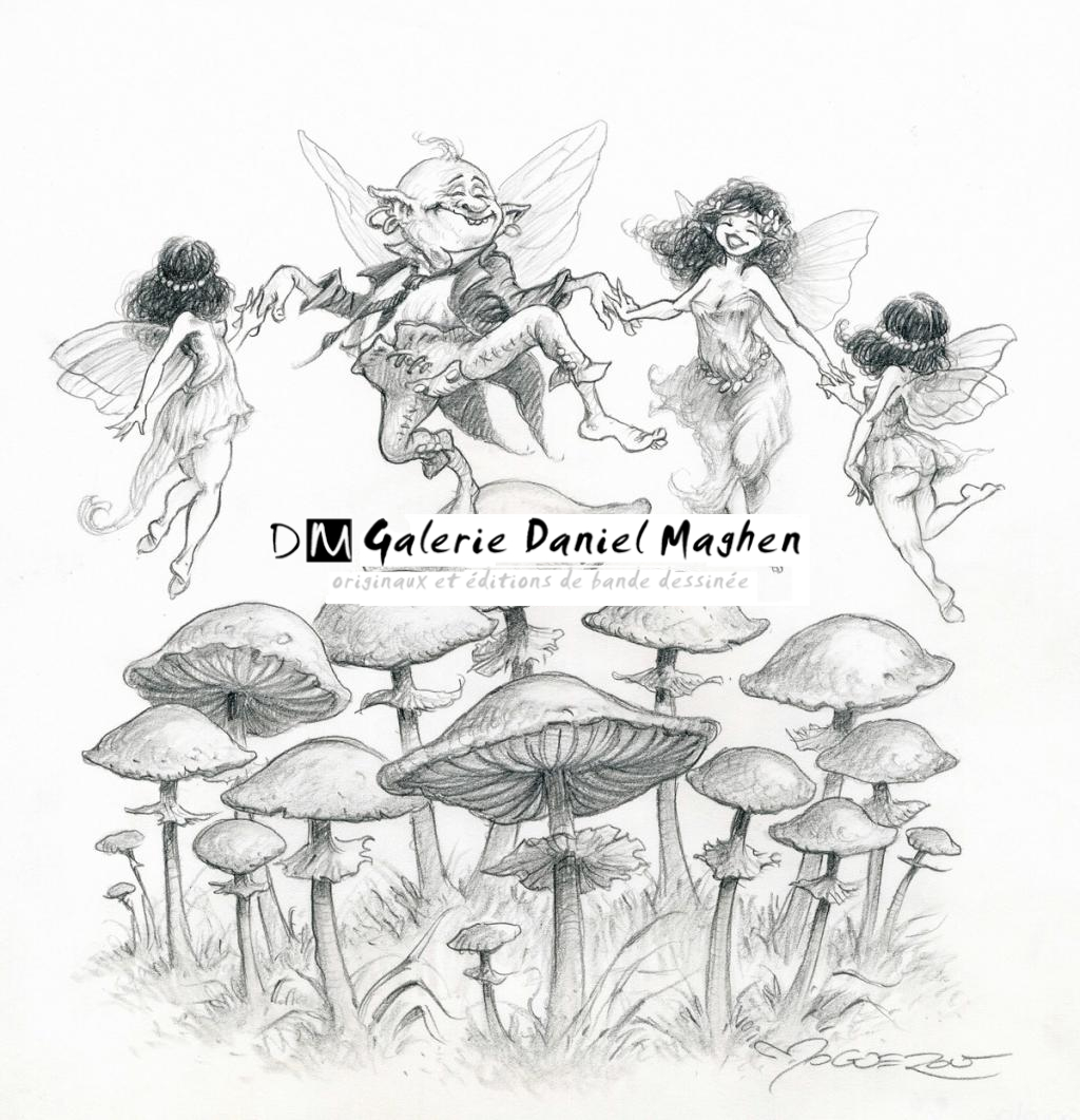 Illustration originale - Rond de fée - Pascal Moguérou - Mine de plomb sur papier - 2818