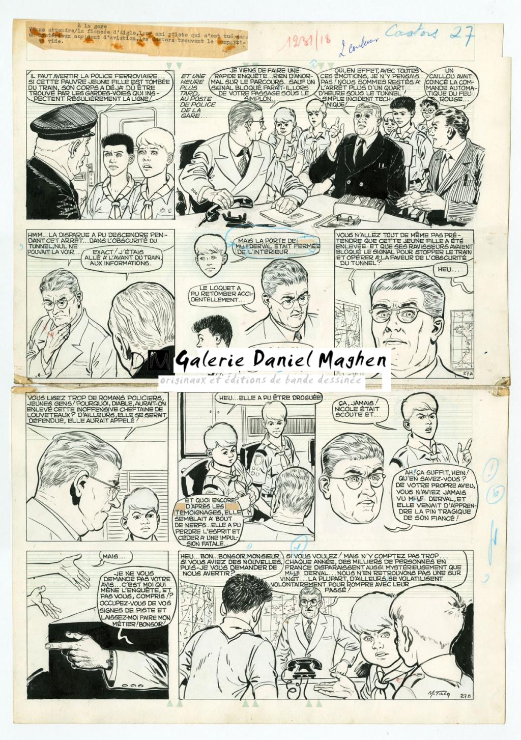 Planche originale avec indication couleur au verso - MiTacq - Encre de Chine sur papier - 3082