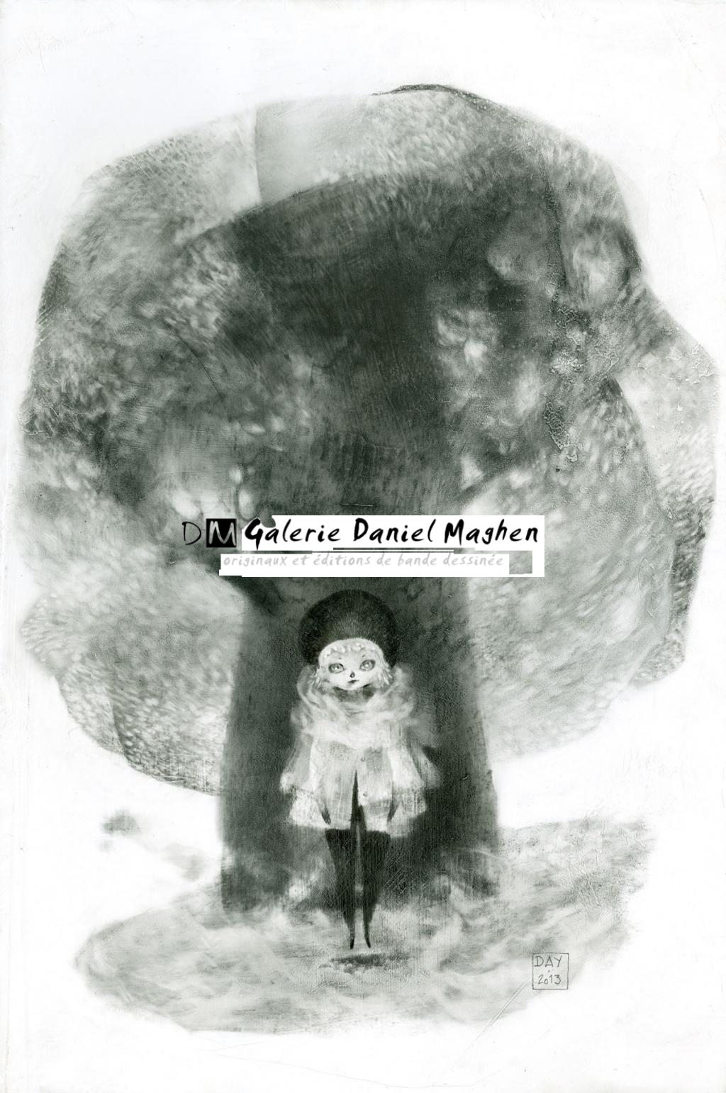 couverture originale - Alexandre Day - graphite sur médium - 2831