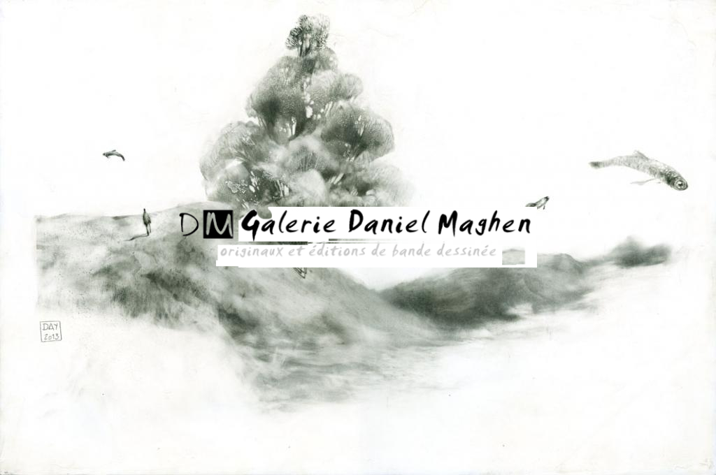 illustration originale - Alexandre Day - graphite sur médium - 2825